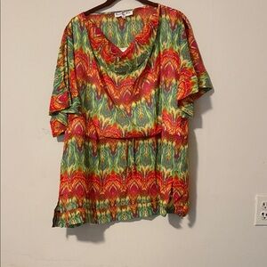 Colorful Women's Blouse with Abstract Pattern